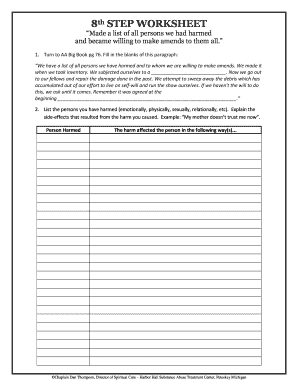 Step 8 Aa Worksheet - Fill Online, Printable, Fillable, Blank ...