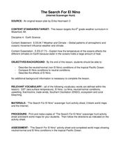 el nino worksheet