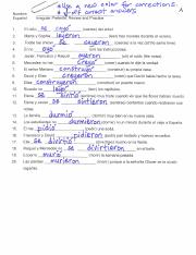 el preterito worksheet