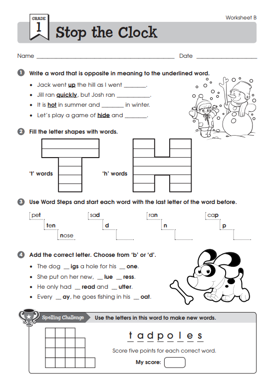 Printable English Worksheets For Class 1 with PDF - 5000+ ...