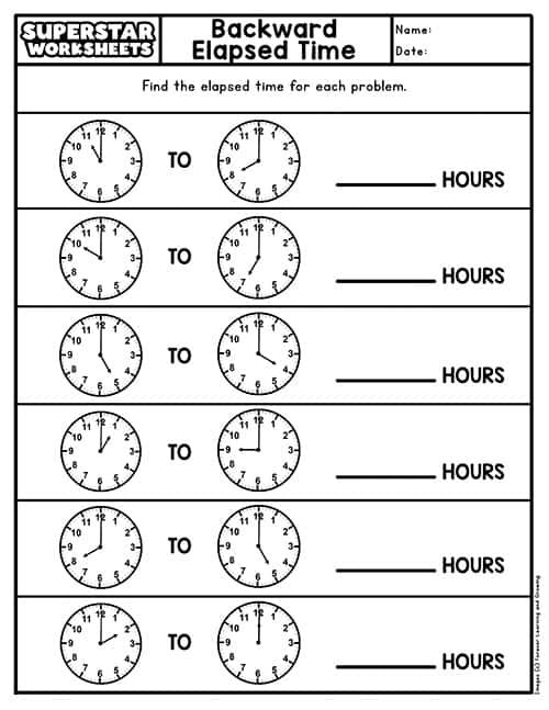 Elapsed Time Worksheets -Worksheets Library