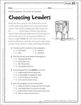 Learning About Elections and Voting for Kids - Worksheets ...