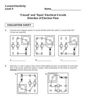 Current Electricity: Electrical Circuit Activity Worksheet for 5th ...
