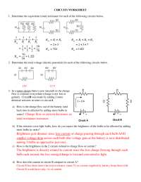 Exercises for Electrical Circuit Analysis (Engineering) Free ...