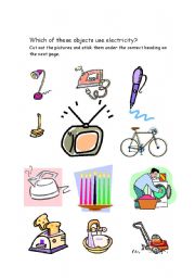 Which uses electricity? - ESL worksheet by john4