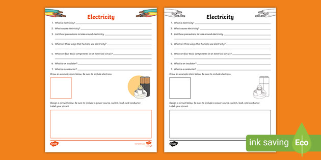 Electricity Review for 3rd-5th Grade (teacher made) - Twinkl
