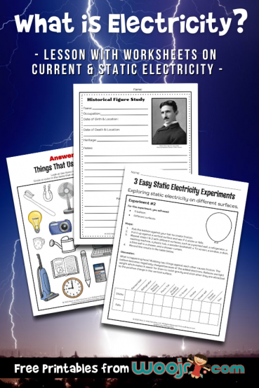What is Electricity? Worksheets and Science Activity Ideas for ...