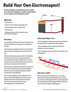 Build your own Electromagnet! | Worksheet 