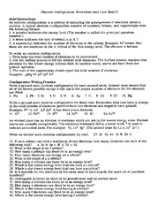 Electron Config Intro WS - Electron Configuration Worksheet and ...