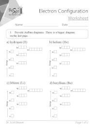 Electron Configuration Worksheet - Easy Hard Science