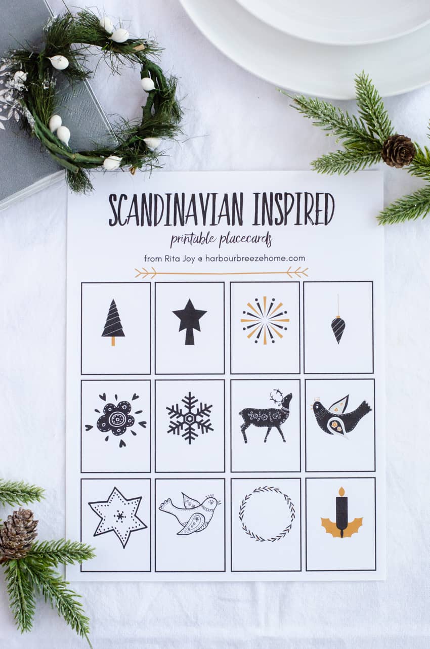 elegant printable place cards