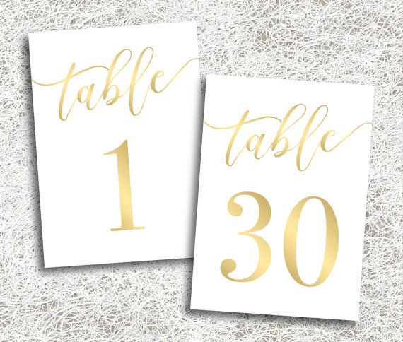 elegant printable table numbers