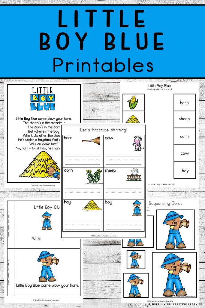 Little Boy Blue Worksheets | Free Homeschool Deals ©