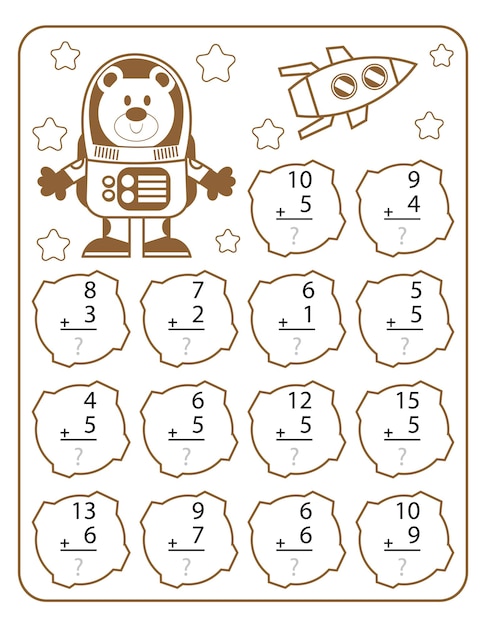 elementary addition worksheet