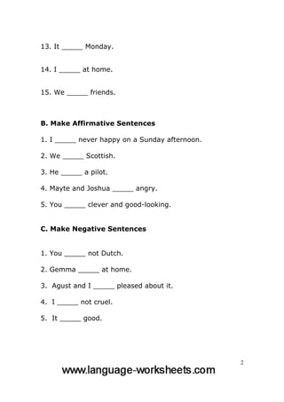 Grammar worksheets | PDF