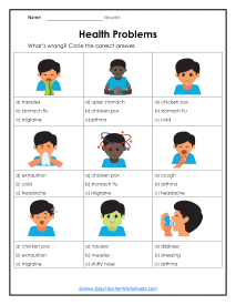 elementary health worksheet