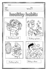 elementary health worksheet