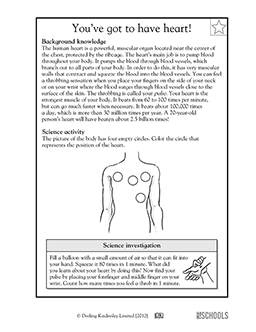 Human heart | 5th grade Science Worksheet | GreatSchools