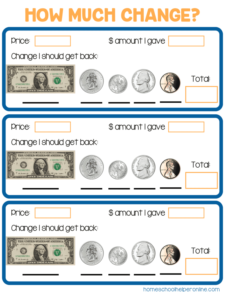 How Much Change? Money Math Worksheets for Elementary Students ...