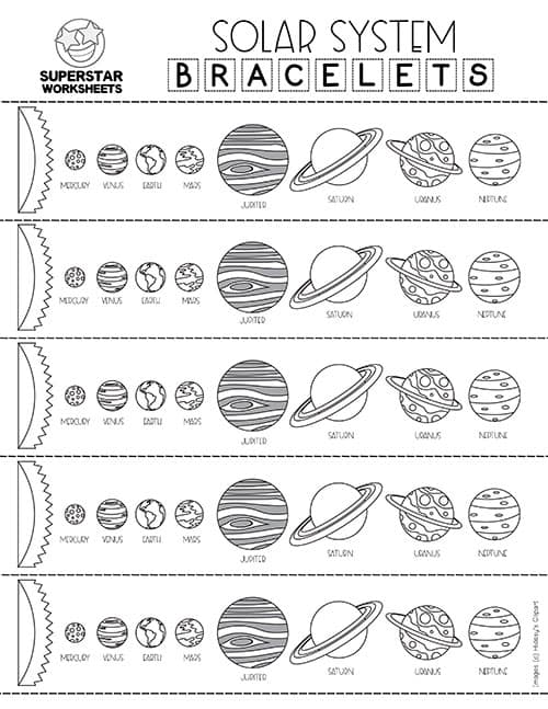 elementary solar system worksheet