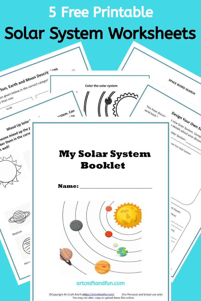 Free Printable Solar System Worksheets For Kids -