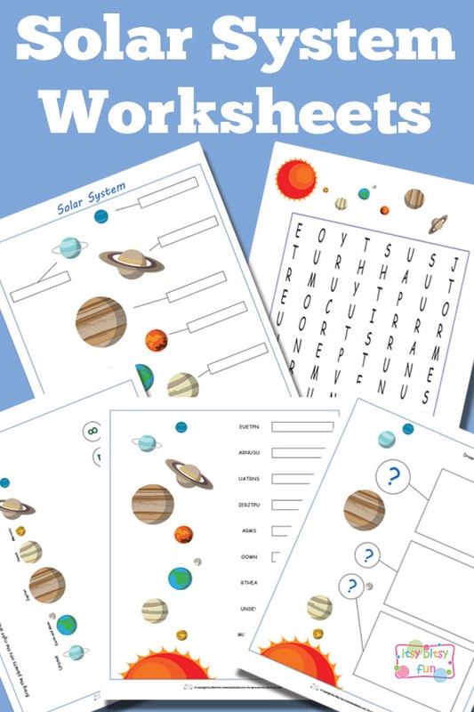 Solar System Worksheets for Kids - Itsy Bitsy Fun