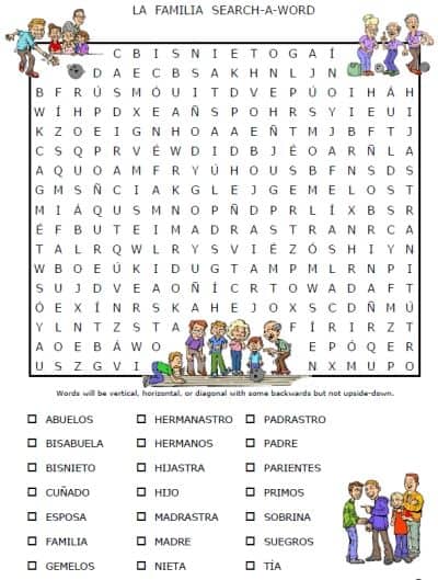 FREE Printable Spanish Worksheet Packet