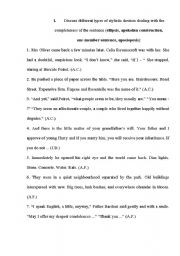 English worksheets: Ellipsis