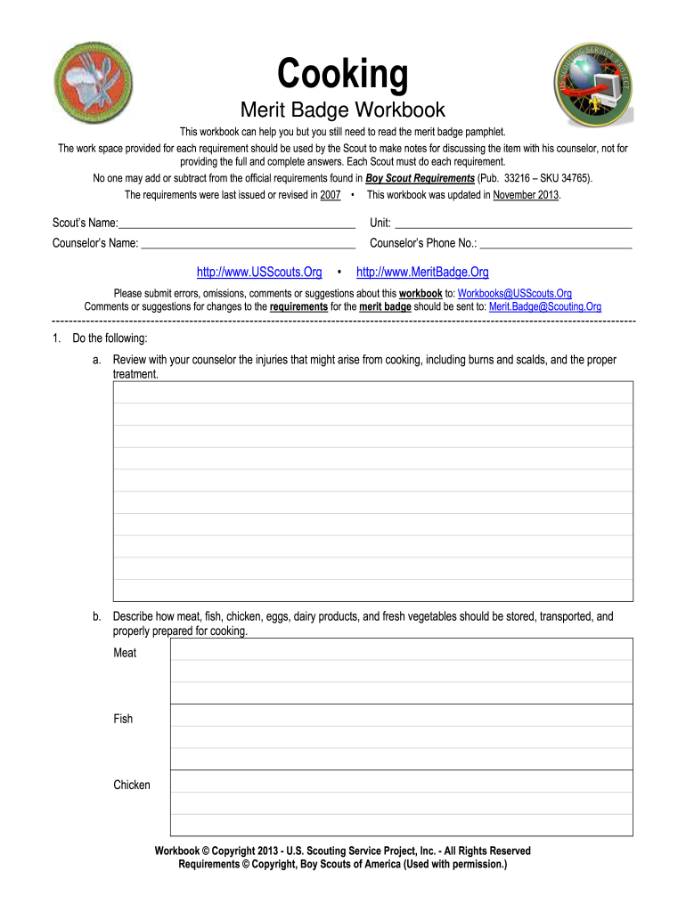 emergency prep merit badge worksheet