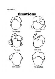 Feelings and Emotion Face Draw - ESL worksheet by socalchillin