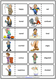 Feelings ESL Vocabulary Worksheets