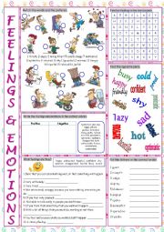emotional vocabulary worksheet