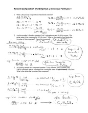 empirical and molecular formula worksheet
