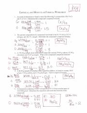 Empirical and molecular formula-1 Key - EMPIRICAL AND MOLECULAR ...