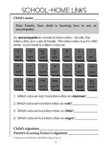 Use An Encyclopedia Worksheet for 2nd - 3rd Grade | Lesson Planet