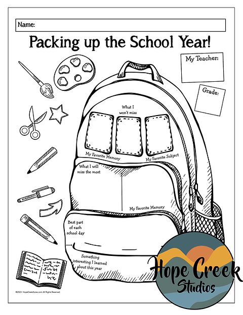 end of the school year worksheet