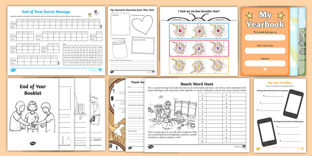 end of the year fun worksheet