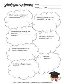 end of year worksheet