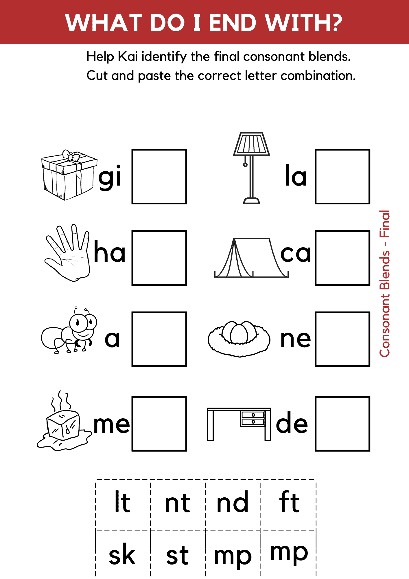 Phonics Blends Consonant, CV/VC, CVC Worksheets (pdf) - Level 1