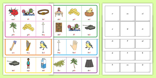 Three Letter Blends - Ending Consonant Blends - Aussie Childcare ...