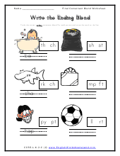 Initial and Final Consonant Blends Worksheets