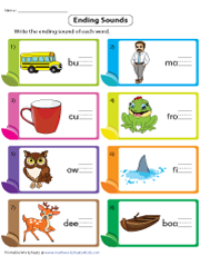 Ending Sounds Worksheets