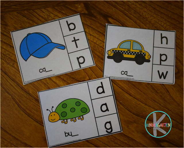 FREE Printable Ending Sounds Clip Cards Activity