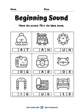ending sounds worksheet 1st grade