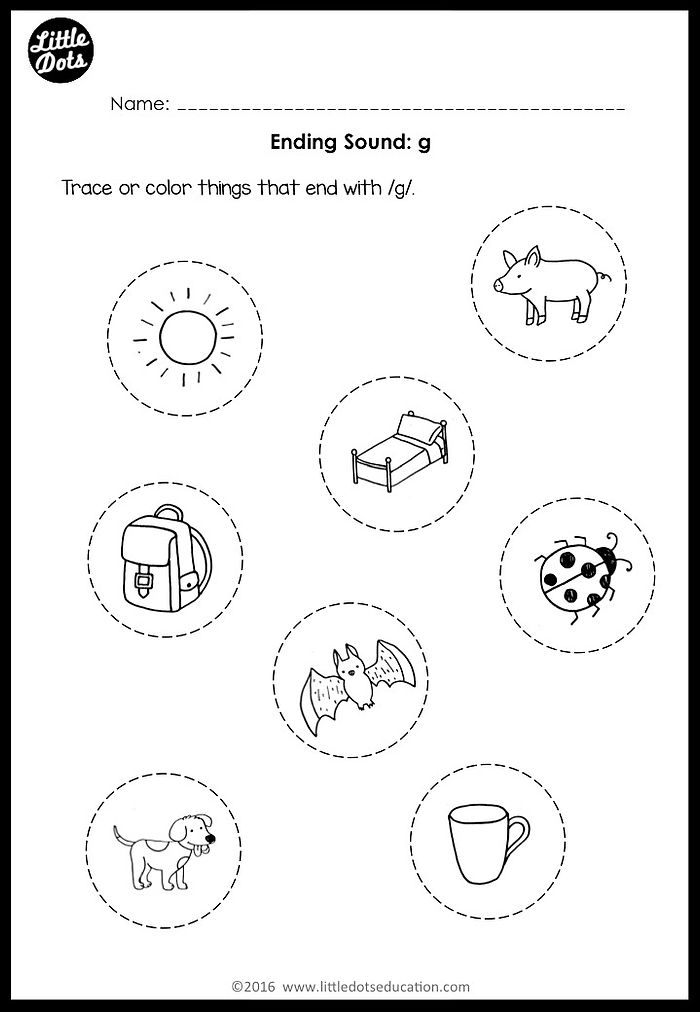 Ending Sounds Worksheets and Activities