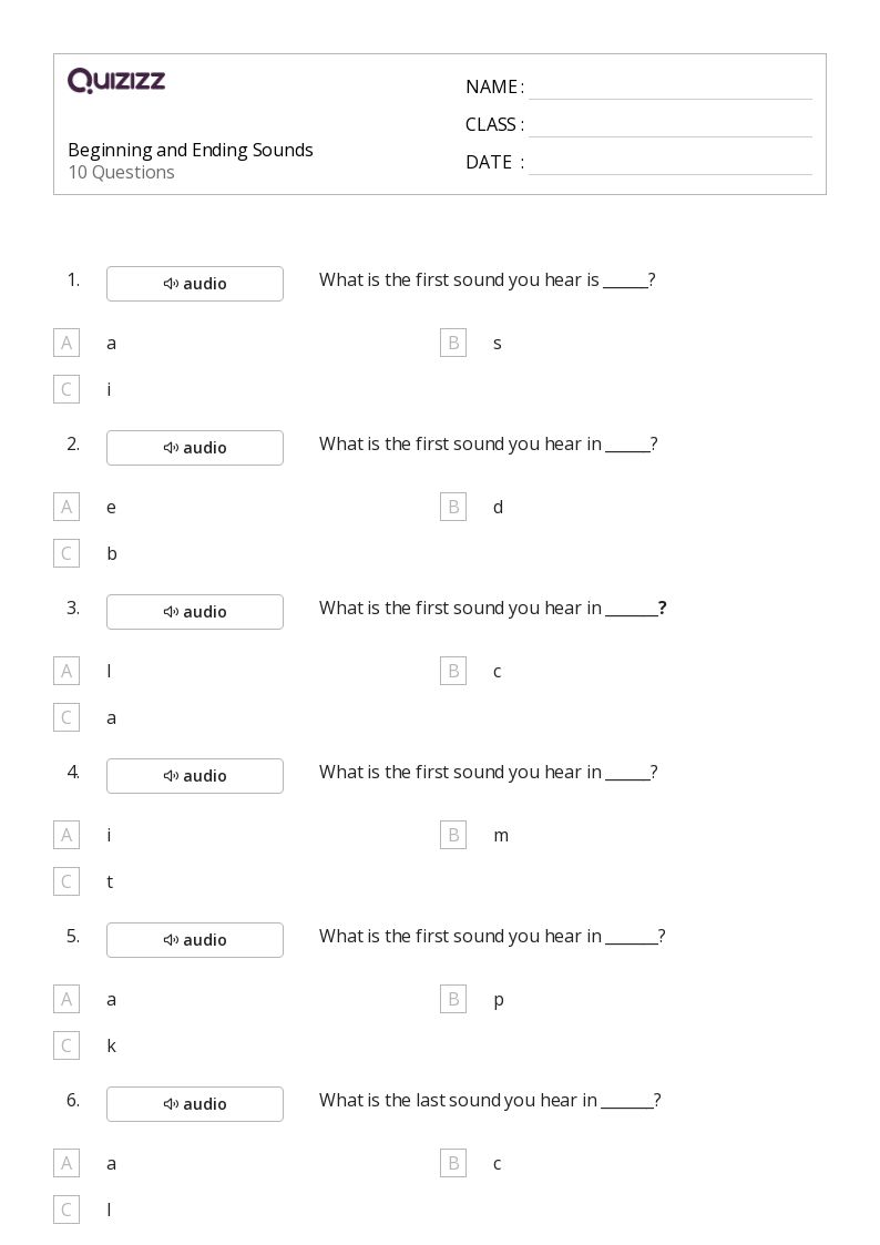 ending sounds worksheet grade 1
