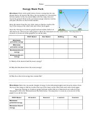 energy skate park worksheet