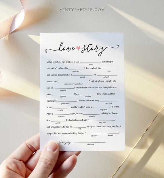 engagement mad libs printable