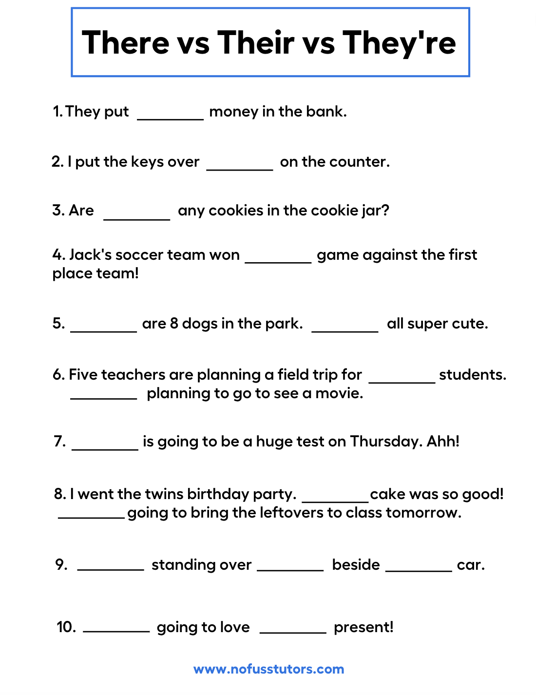 Worksheets for Grammar | Beautifully Designed Modern Worksheets