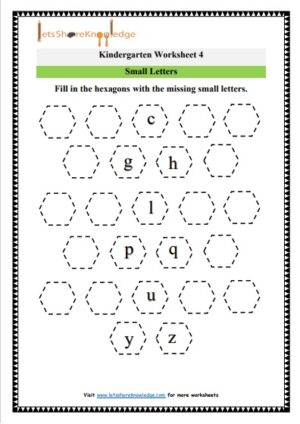 english kindergarten worksheet